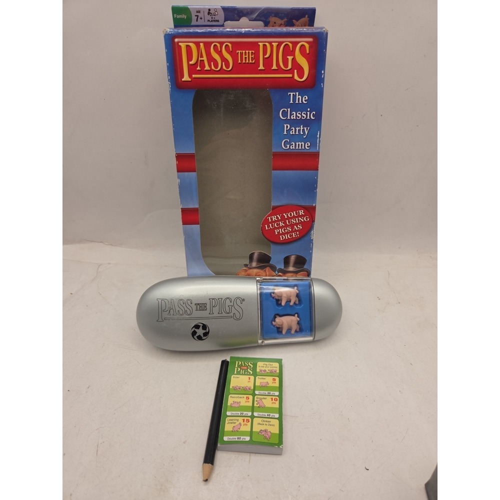 Pass The Pigs Game - Winning Moves 2009 Edition Complete w Box Family Dice Game!